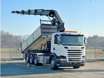 Самоскид вантажівка, Вантажівка з маніпулятором Scania G450 Kipper 6,60m *HIAB 322 EP-5 HIPRO/FUNK *8x4: фото 2