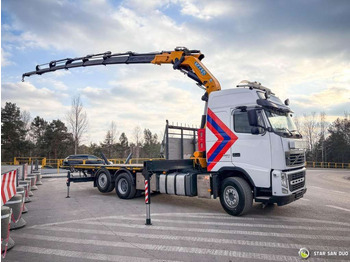 Вантажівка з маніпулятором, Бортова вантажівка/ Платформа Volvo  FH 16 520 6x2 EFFER 370 Winch Crane Kran: фото 5