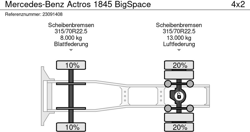 Тягач Mercedes-Benz Actros 1845 BigSpace: фото 17