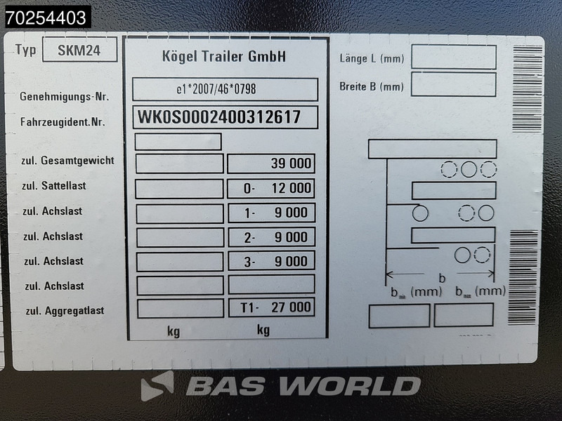 Новий Самоскид напівпричіп Kögel SKM24 3 axles NEW Direkt verfügbar Liftachse 26m3: фото 15