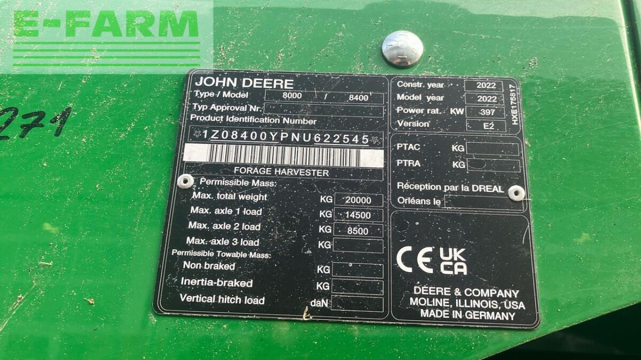 Кормозбиральний комбайн John Deere 8400i: фото 14